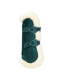 Kentucky Horsewear Kentucky Velvet Fleece Bamboo Tendon Boots Dark Green