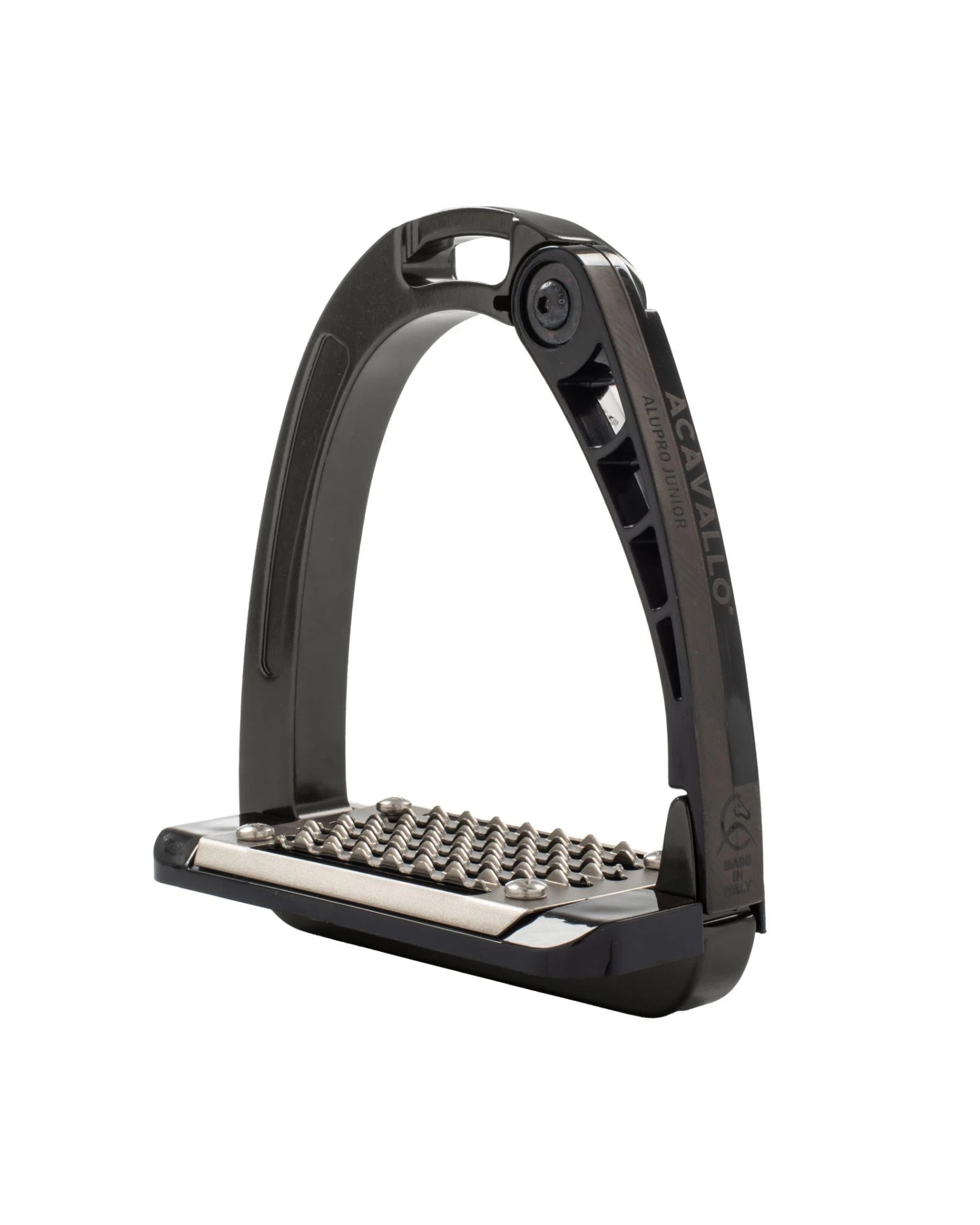 Acavallo Arena AluPro Junior Stirrups Charcoal 1 Acavallo Arena AluPro Junior Stirrups Charcoal