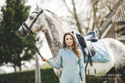 PS Of Sweden Floret Dressage Saddle Pad Aqua -Lemieux Store 1 4838