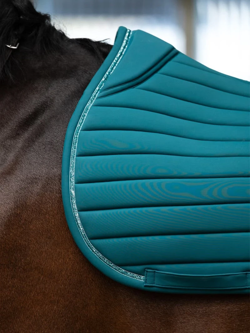 PS Of Sweden Stripe Jump Saddle Pad Jade Noir 4 PS Of Sweden Stripe Jump Saddle Pad Jade Noir - Image 4