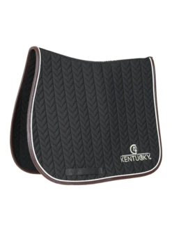Kentucky Horsewear Kentucky Leather Fishbone Jump Saddle Pad Black