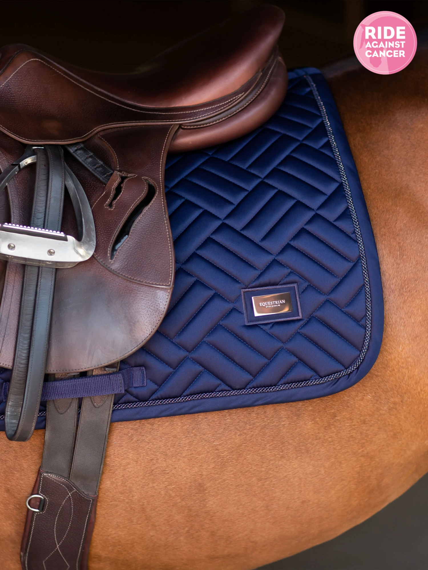 Equestrian Stockholm Modern Jump Saddle Pad Lagoon Blush 3 Equestrian Stockholm Modern Jump Saddle Pad Lagoon Blush - Image 3