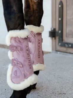 Kentucky Horsewear Kentucky Velvet Fleece Bamboo Tendon & Fetlock Boots Old Rose -Lemieux Store 31 1e9b797c 7776 45eb bd90 f20e8d6149ed