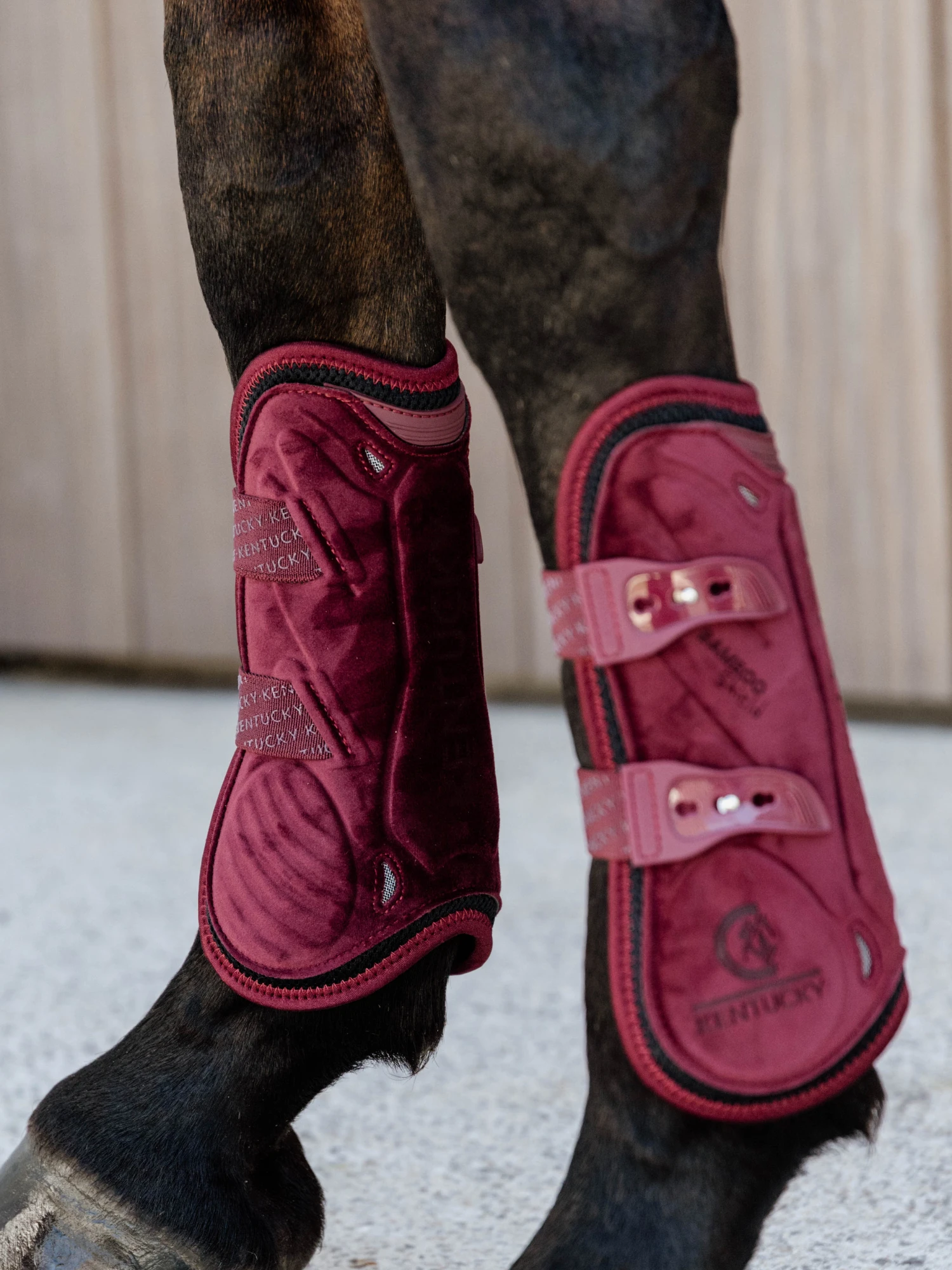 Kentucky Horsewear Kentucky Velvet Bamboo Tendon Boots Bordeaux 2 Kentucky Horsewear Kentucky Velvet Bamboo Tendon Boots Bordeaux - Image 2