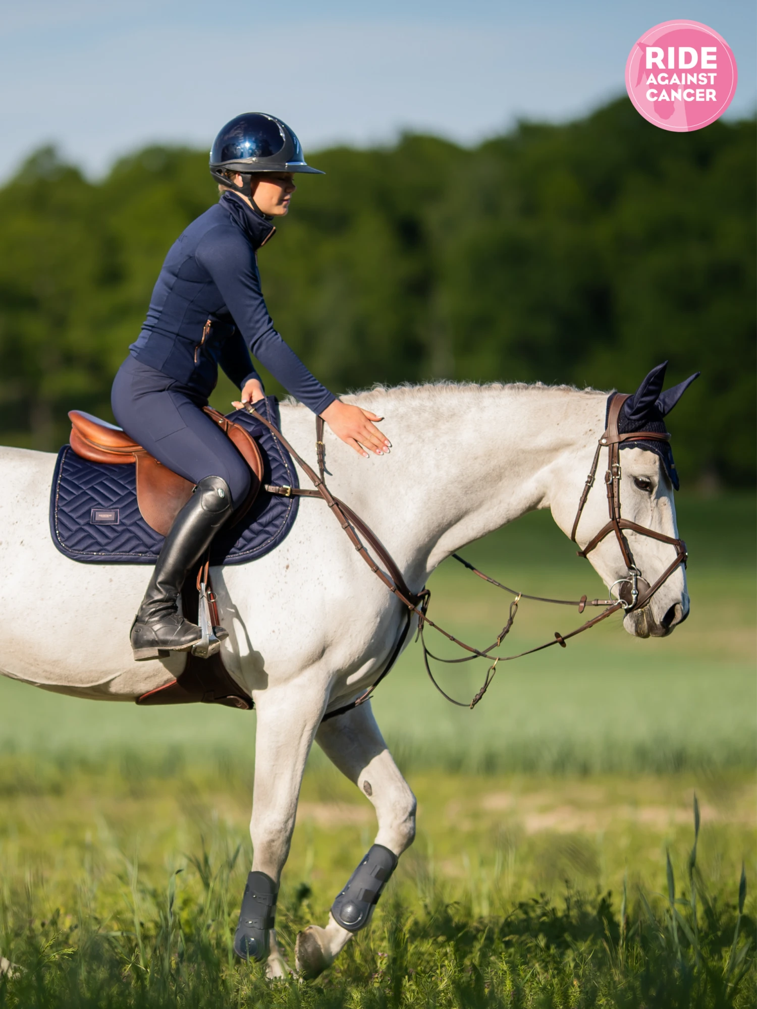 Equestrian Stockholm Modern Jump Saddle Pad Lagoon Blush 2 Equestrian Stockholm Modern Jump Saddle Pad Lagoon Blush - Image 2