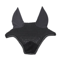 Kentucky Horsewear Velvet Pearls Wellington Ear Bonnet Black