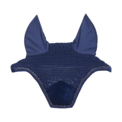 Kentucky Horsewear Velvet Pearls Wellington Ear Bonnet Navy