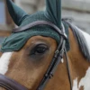 Kentucky Horsewear Velvet Pearls Wellington Ear Bonnet Pine Green