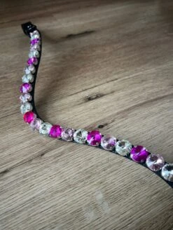 SD Design Bespoke Browband - Pink, Light Rose & Crystal