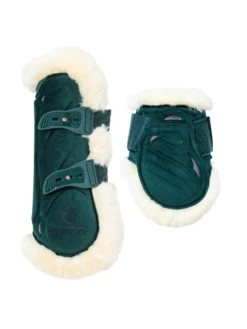 Kentucky Horsewear Kentucky Velvet Fleece Bamboo Tendon & Fetlock Boots Dark Green