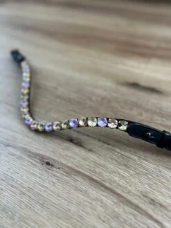 SD Design Bespoke Browband - Dark Beige, Light Gold & Light Purple