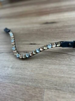 SD Design Bespoke Browband - Dark Beige, Light Gold & Light Blue