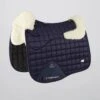 Premier Equine Merino Wool Atlas Satin Dressage Saddle Pad Navy/Natural