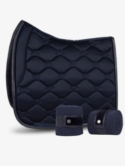 PS Of Sweden Monogram Dressage Saddle Pad & Bandages Navy