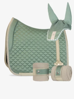 PS Of Sweden Bow Dressage Saddle Pad, Bandages & Ear Bonnet Thyme
