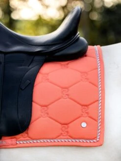 PS Of Sweden Cotton Signature Dressage Saddle Pad Coral -Lemieux Store DSC 2657 1