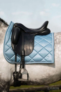 PS Of Sweden Floret Dressage Saddle Pad Aqua -Lemieux Store DSC 4819copy