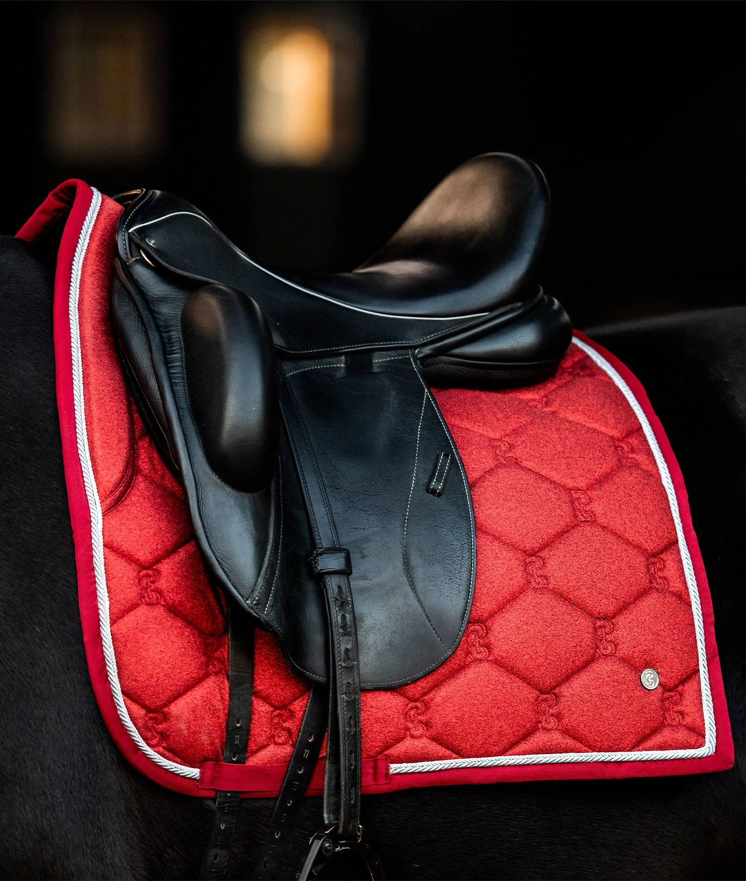 PS Of Sweden Stardust Dressage Saddle Pad Dark Red 2 PS Of Sweden Stardust Dressage Saddle Pad Dark Red - Image 2