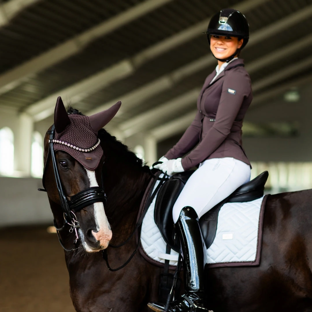 Equestrian Stockholm Modern Dressage Saddle Pad White Moonless Night 2 Equestrian Stockholm Modern Dressage Saddle Pad White Moonless Night - Image 2