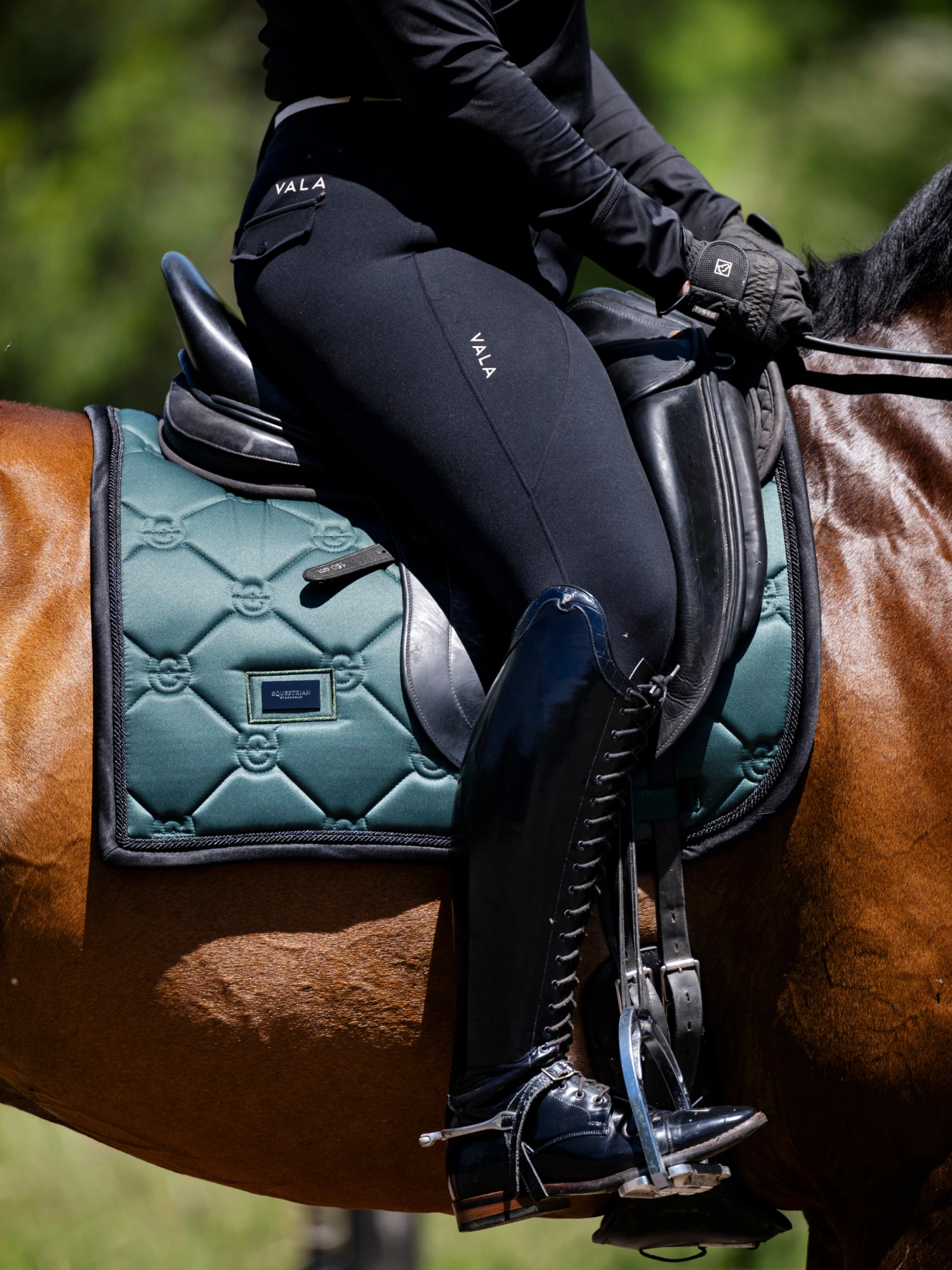 Equestrian Stockholm Dressage Saddle Pad Sycamore Green 2 Equestrian Stockholm Dressage Saddle Pad Sycamore Green - Image 2