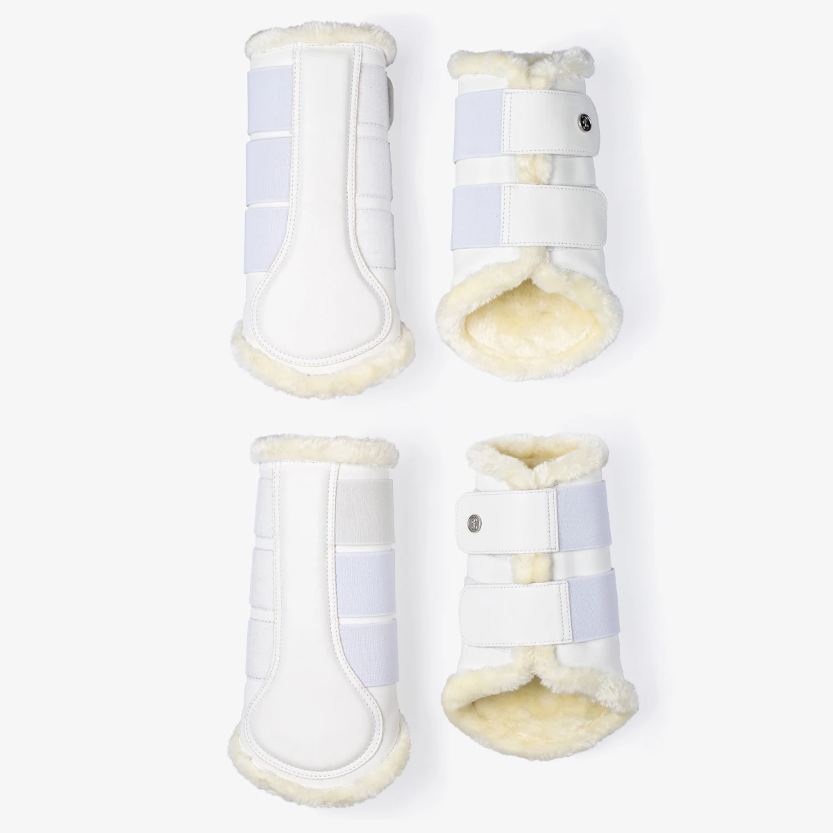 PS Of Sweden Premium Fleece Brushing Boots White (set Of 4) 2 PS Of Sweden Premium Fleece Brushing Boots White (set Of 4) - Image 2