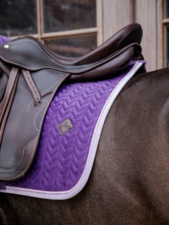 Kentucky Horsewear Kentucky Velvet Contrast Dressage Saddle Pad Royal Purple -Lemieux Store I 93