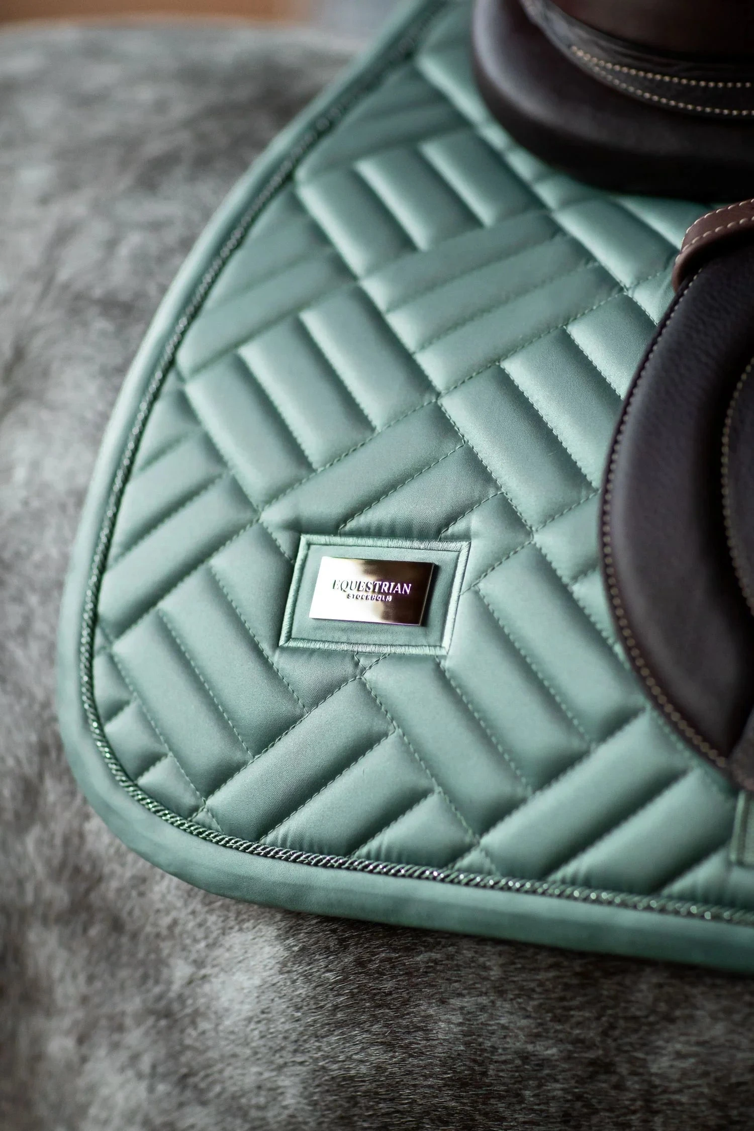 Equestrian Stockholm Jump Saddle Pad Modern Mint 2 Equestrian Stockholm Jump Saddle Pad Modern Mint - Image 2