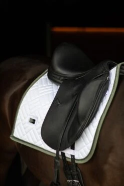 Equestrian Stockholm Modern Dressage Saddle Pad White Striking Valley -Lemieux Store MG 9361 e