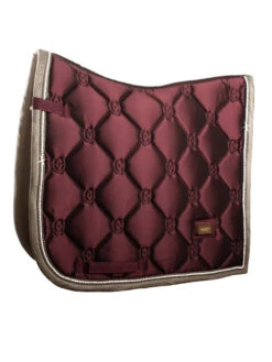 Equestrian Stockholm Dressage Saddle Pad Merlot Crystal Gold