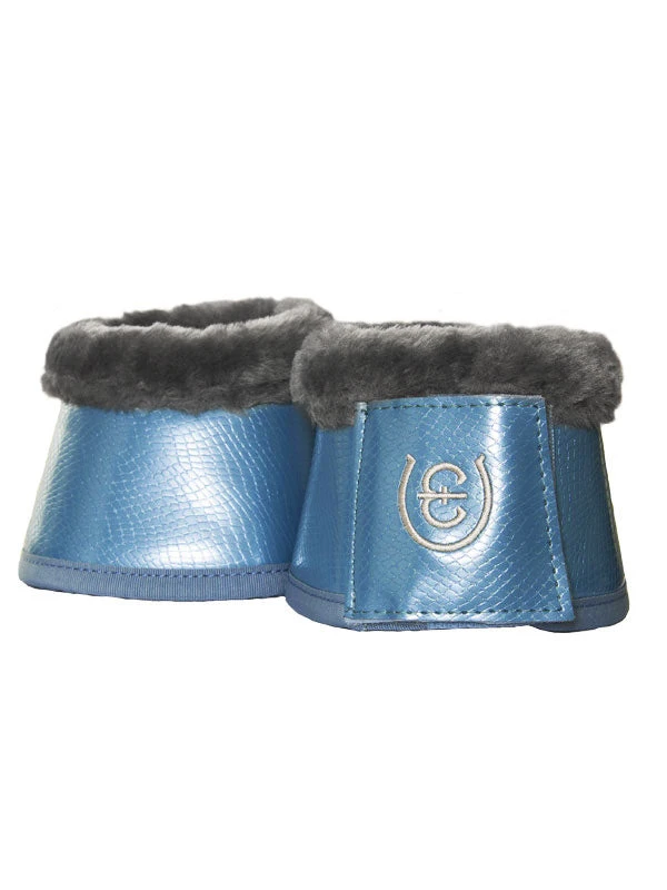 Equestrian Stockholm Fleece Bell Boots Parisian Blue 1 Equestrian Stockholm Fleece Bell Boots Parisian Blue