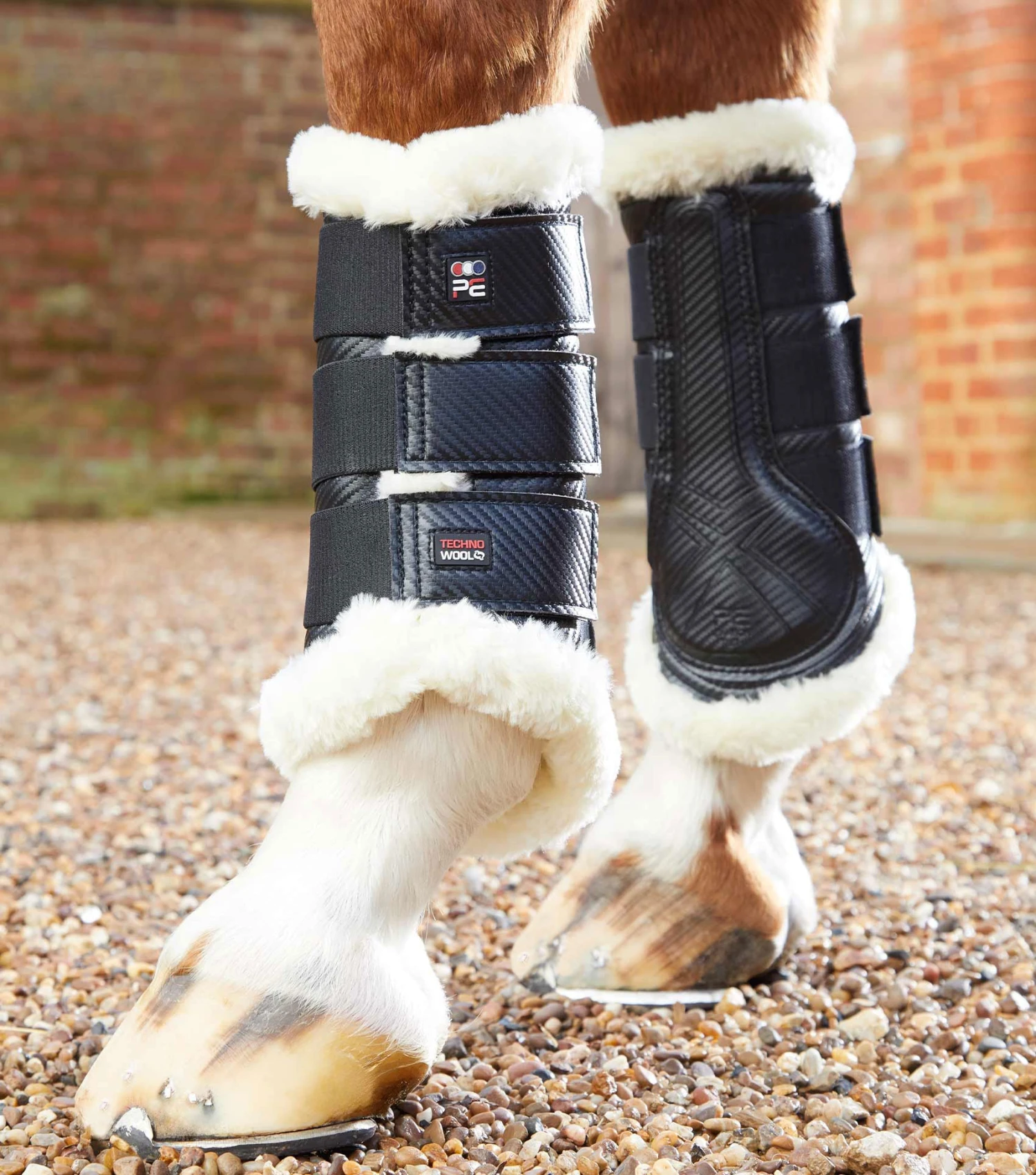 Premier Equine Techno Wool Brushing Boots Black 1 Premier Equine Techno Wool Brushing Boots Black