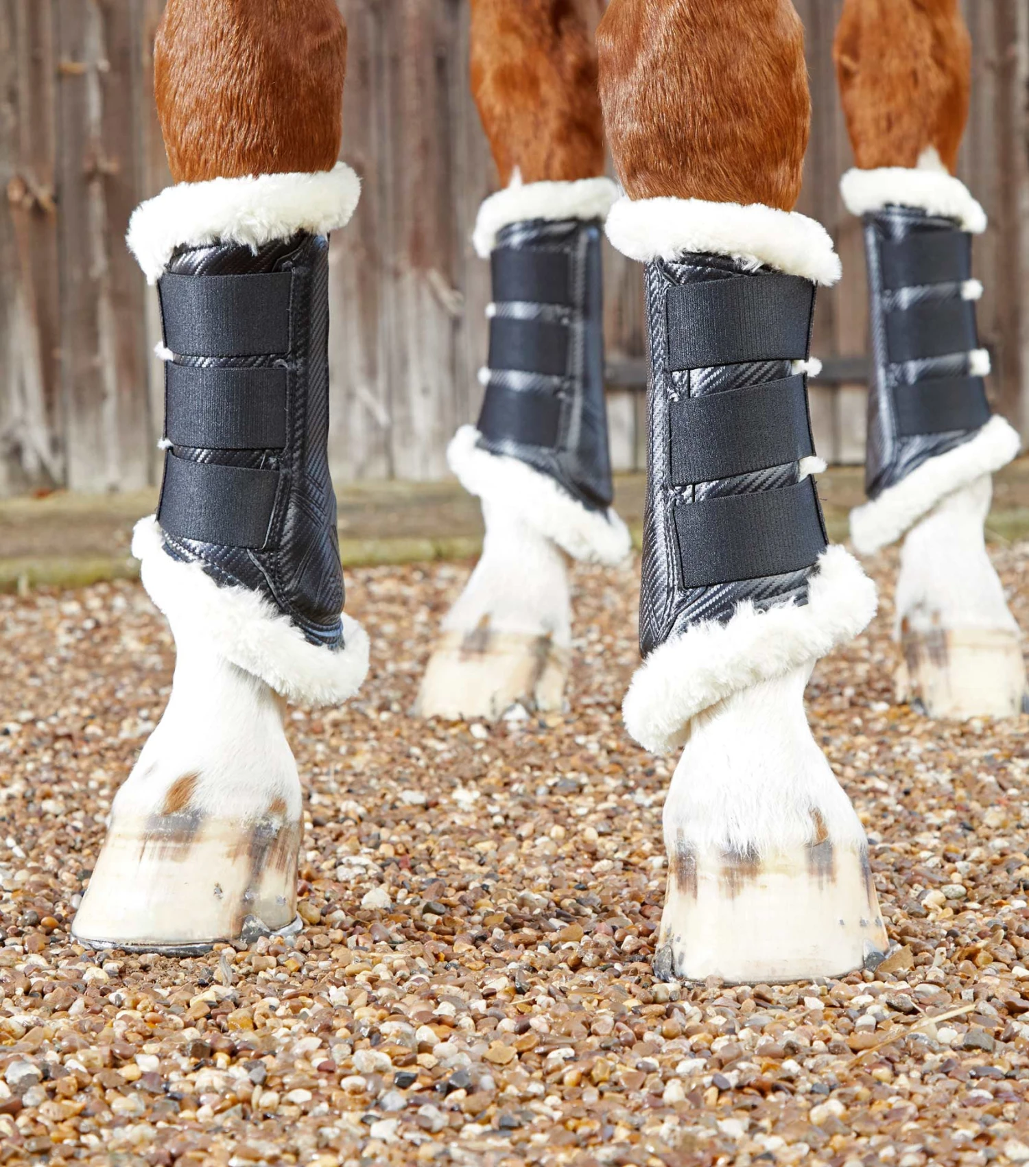 Premier Equine Techno Wool Brushing Boots Black 2 Premier Equine Techno Wool Brushing Boots Black - Image 2
