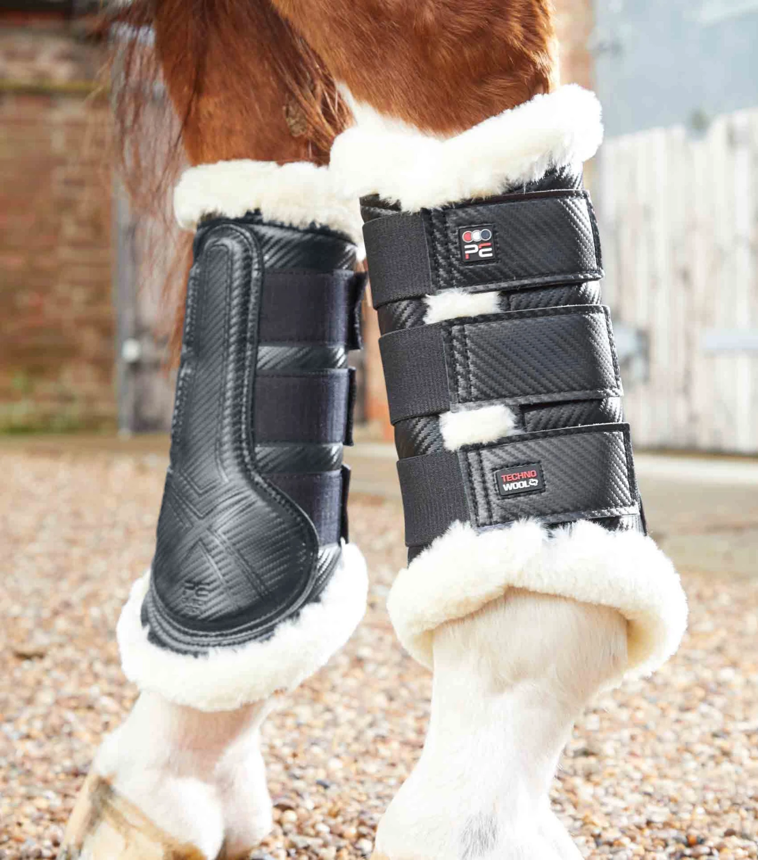 Premier Equine Techno Wool Brushing Boots Black 4 Premier Equine Techno Wool Brushing Boots Black - Image 4