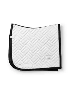 Equestrian Stockholm Modern Dressage Saddle Pad White Black Edition