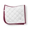 Equestrian Stockholm Dressage Saddle Pad White Perfection Bordeaux