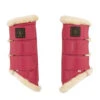BR Equestrian Aimee Fleece Brushing Boots Raspberry Red