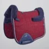 Premier Equine Merino Wool European Dressage Saddle Pad Burgundy/Navy