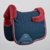 Premier Equine Merino Wool European Dressage Saddle Pad Navy/Burgundy