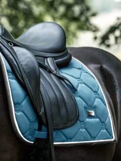 Equestrian Stockholm Dressage Saddle Pad Steel Blue -Lemieux Store dressage saddlepad steelblue esstockholm