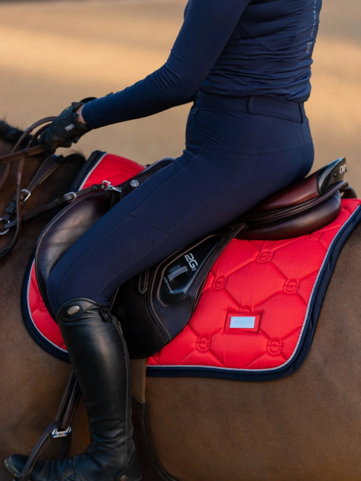 Equestrian Stockholm Jump Saddle Pad Grenadine 2 Equestrian Stockholm Jump Saddle Pad Grenadine - Image 2