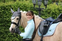 Equestrian Stockholm Dressage Saddle Pad Ice Blue -Lemieux Store ice blue dressage saddle pad cob equestrian stockholm 2