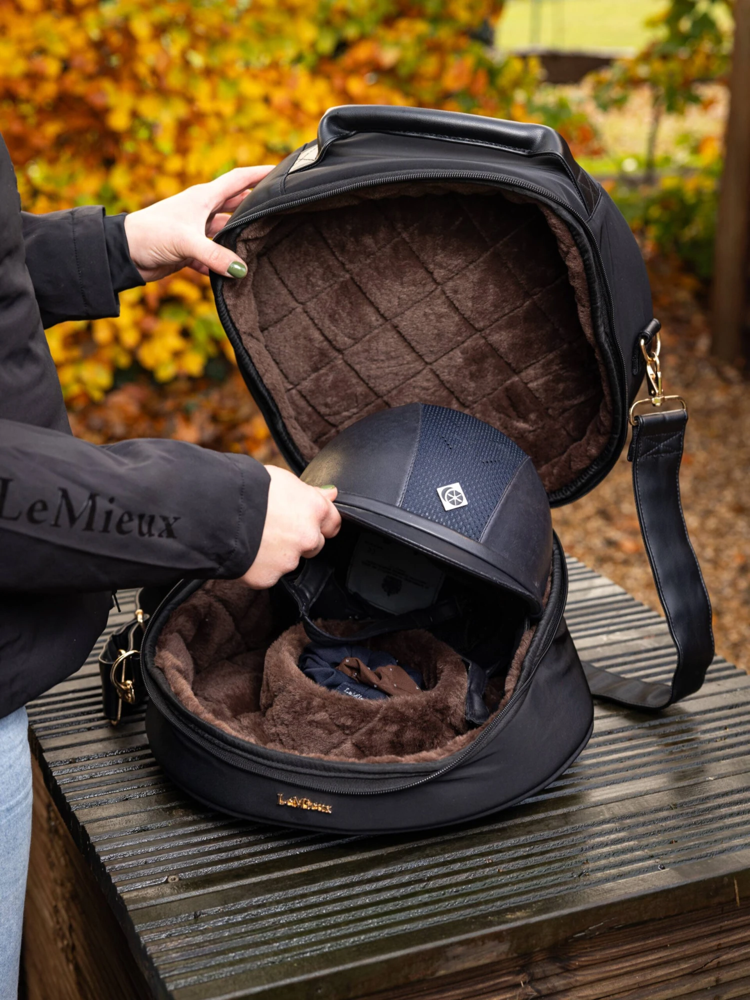 LeMieux Luxe Hat Box Black 2 LeMieux Luxe Hat Box Black - Image 2