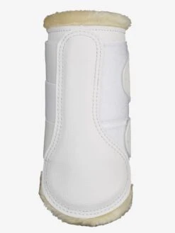 LeMieux Fleece Lined Brushing Boots White/Natural -Lemieux Store lm fleeceboots white2 hr 1