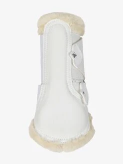 LeMieux Fleece Edged Mesh Brushing Boots White/Natural