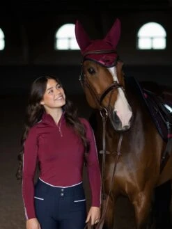Equestrian Stockholm Padded Twill Ear Bonnet Luxe -Lemieux Store luxe twill ear bonnet huva fliegenhaube oornetje on6