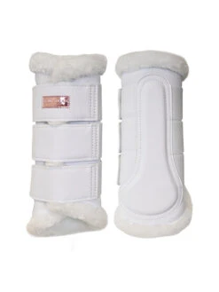 Equestrian Stockholm Fleece Brushing Boots White Moonless Night