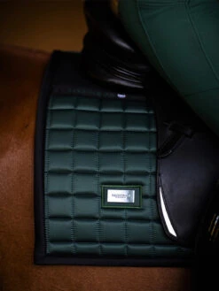 Equestrian Stockholm Dressage Saddle Pad Sportive Sycamore Green -Lemieux Store sycamore green dressage saddle pad dressyrschabrak